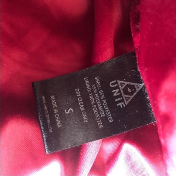 UNIF red velvet sangre Moto jacket Small - Picture 7 of 10